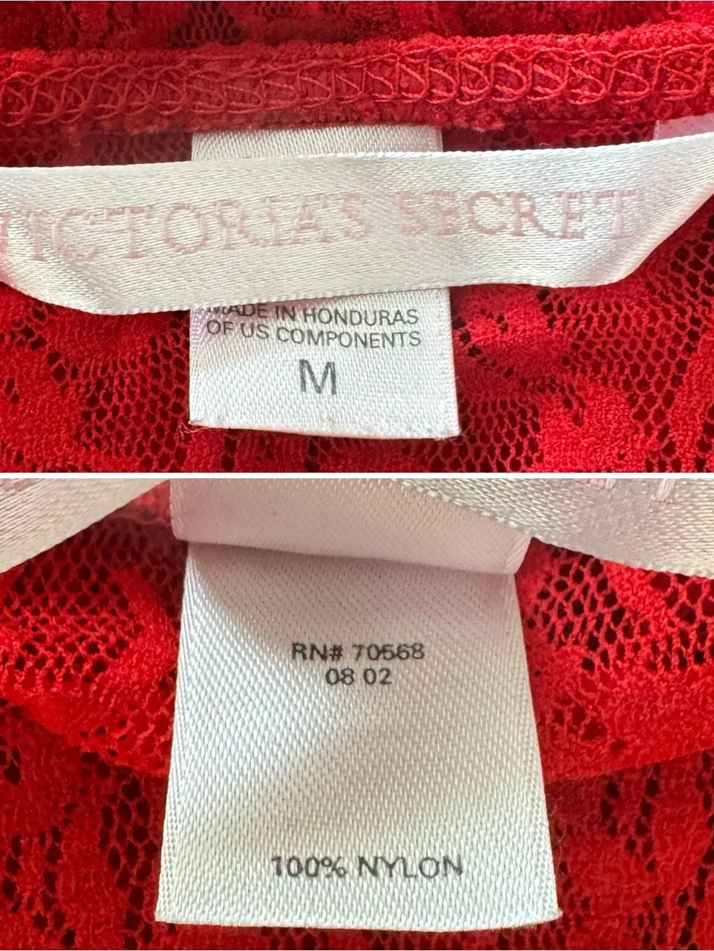 Y2K Victoria’s Secret Red Sheer Stretch Lace Train Vintage Maxi Gown Slip Dress
